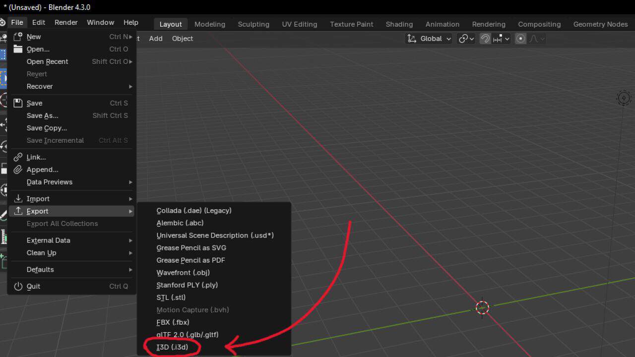 Blender I3D Exporter v1.0