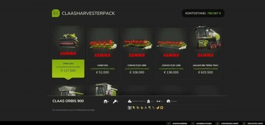 Claas Harvester Pack v1.0.0.0