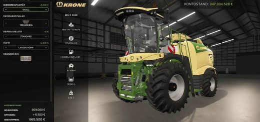 Krone Big X 1180 with Tank v1.0