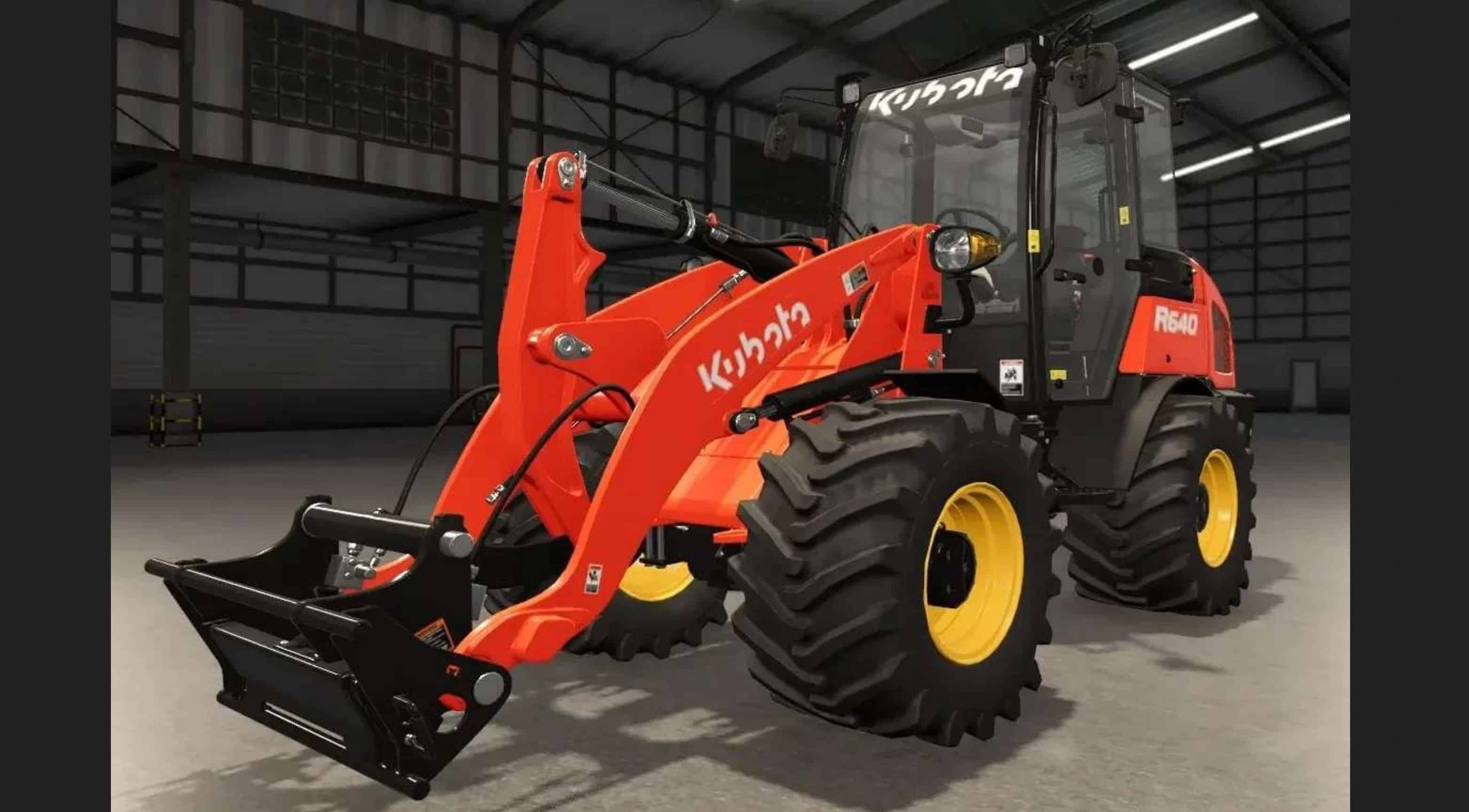 Kubota R640 wide tires + rim color v1.0