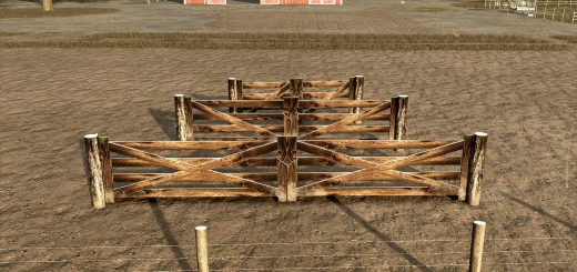 Barbed Wire Fence And Wooden Gate v1.0