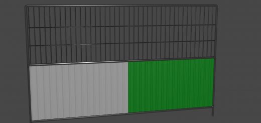 Green and white construction site barrier v1.0