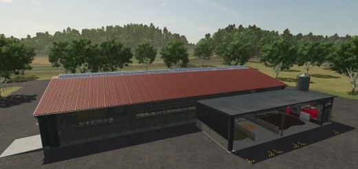 Large cowshed with robot or without robot v1.0