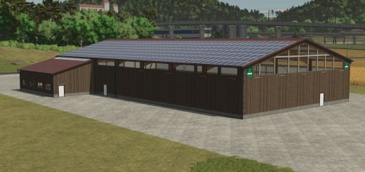 Large wood-look garage with vehicle workshop V1.0.0.1