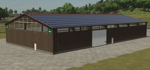 Large wood-look garage with vehicle workshop v1.0