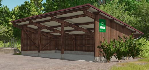 Small open garage with a dark wood look v1.0