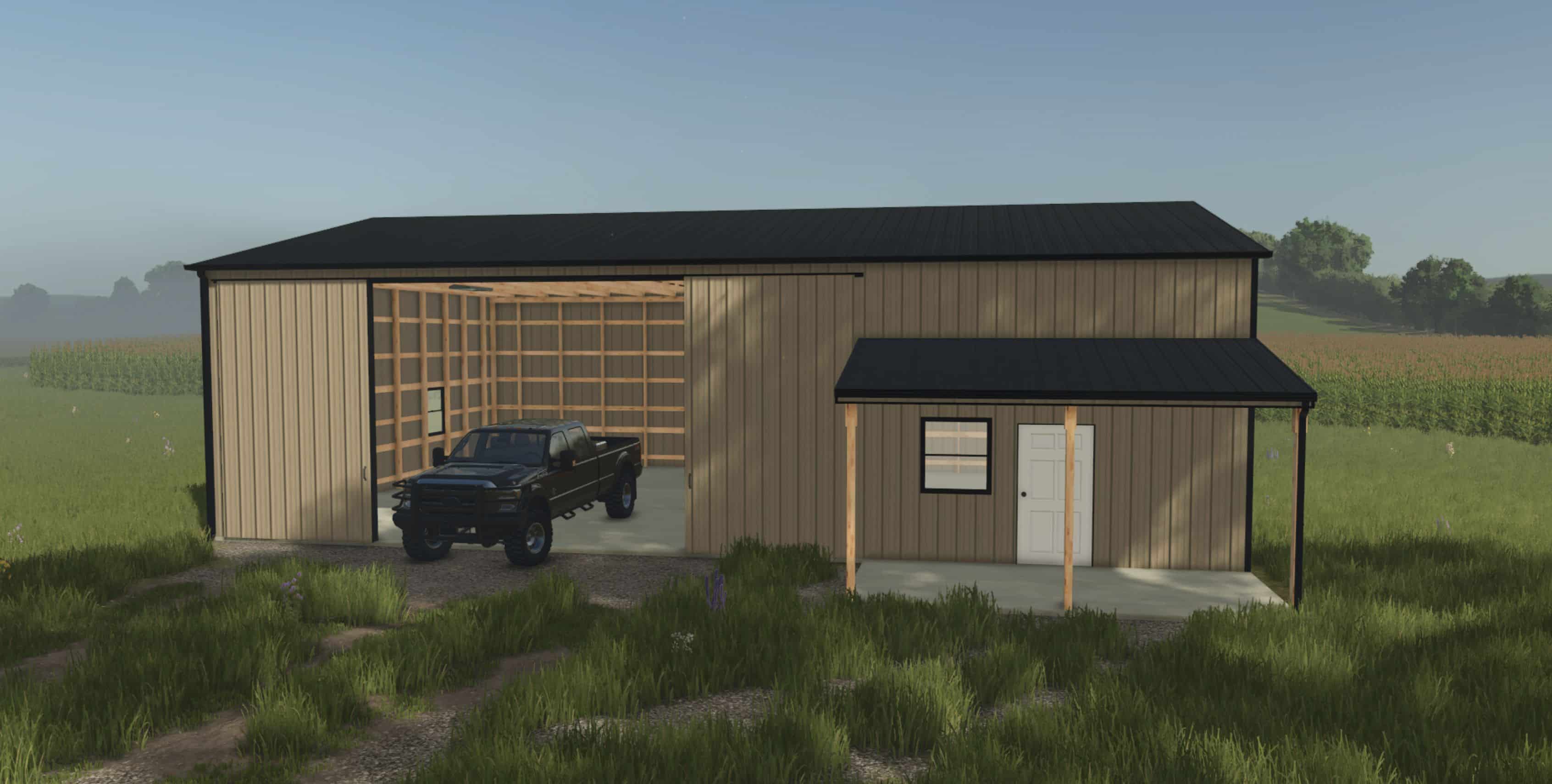 40×60 Shed With Porch V1.0