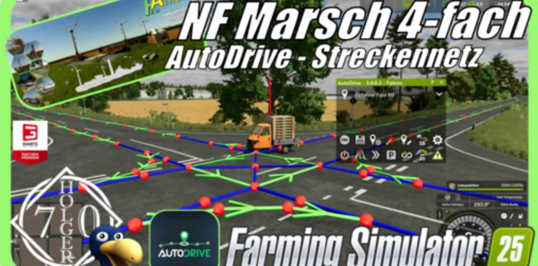 AutoDrive Route network for the NF-March 4-fold V1.0