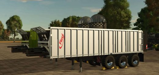 FLIEGL ASS298 3-axle push-off shield trailer WobbyTec v1.0