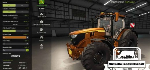 John Deere 6R Series with color selection v1.1