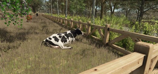 Small Cow Pasture with Wooden Fences AUTOWATER V1.0