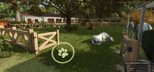 Small Horse Pasture with Wooden Fence AUTOWATER v4.2