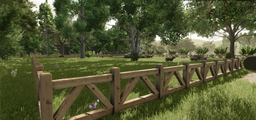 Small Sheep & Goat Pasture with Wooden Fence V1.0