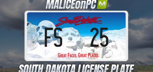 South Dakota License Plate V1.0