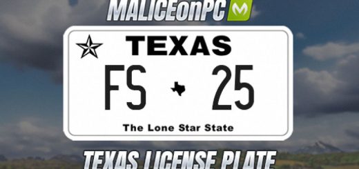 Texas License Plate v1.0.0.1