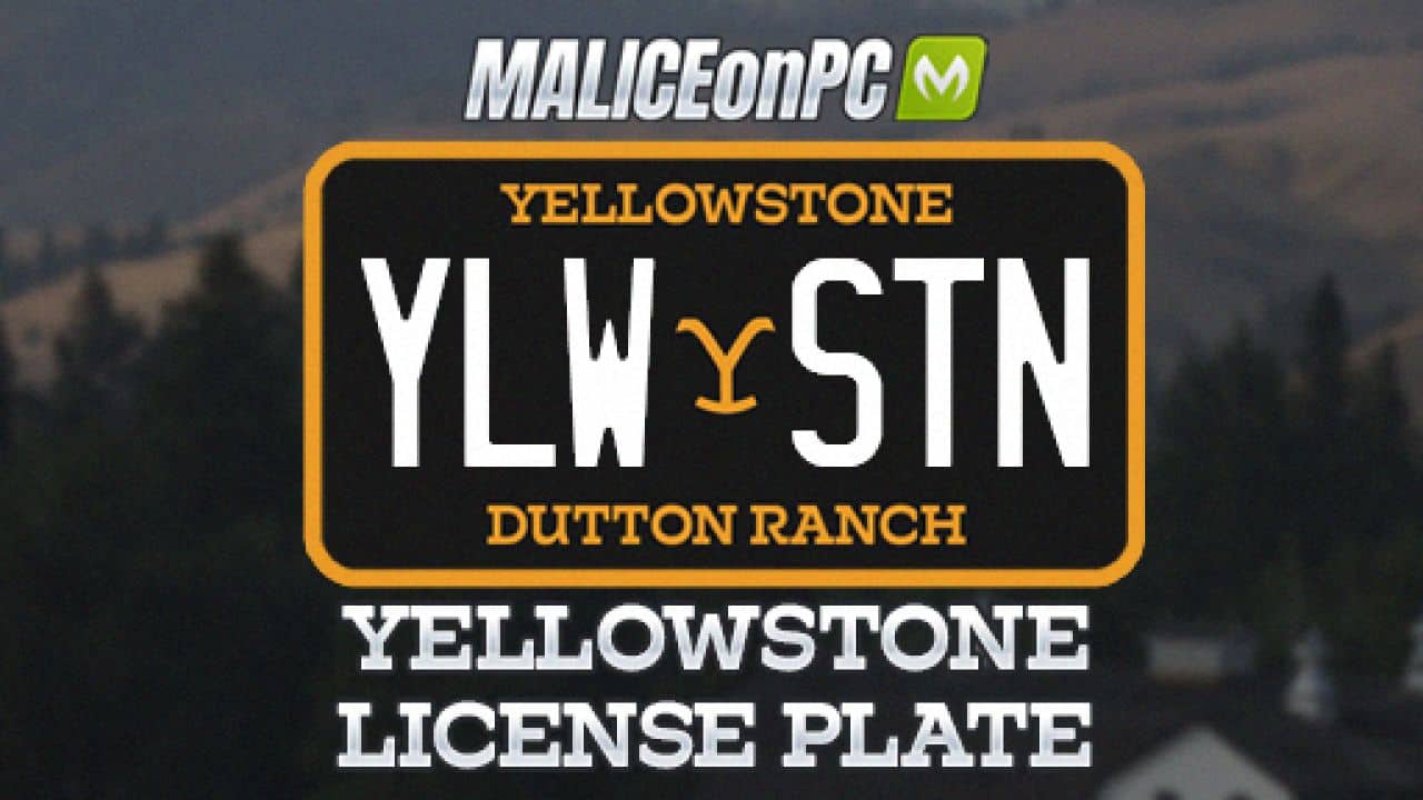 Yellowstone Dutton Ranch License Plate V1.0