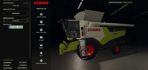 Claas Trion 720-750 Pack v1.0