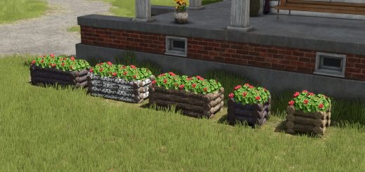 Geranium planting box made of wood v1.0